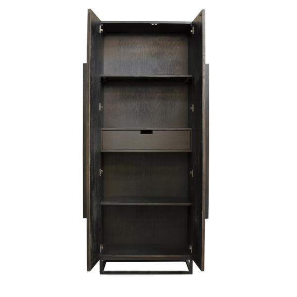Massivholzschrank mit Metallgestell | Modell UVER