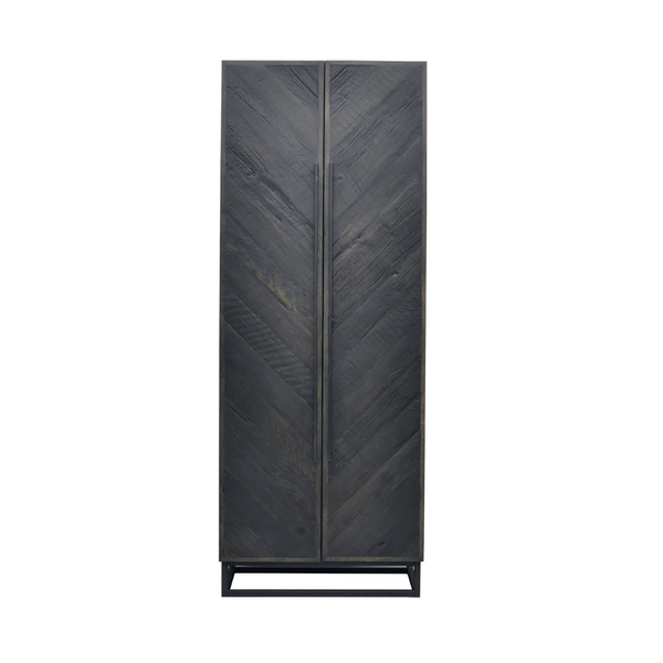 Massivholzschrank mit Metallgestell | Modell UVER