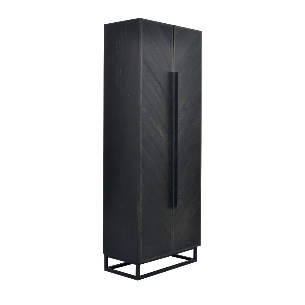 Massivholzschrank mit Metallgestell | Modell UVER