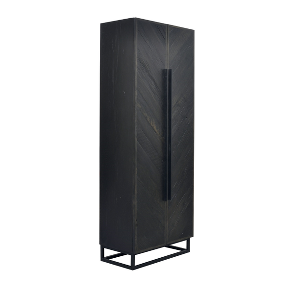 Massivholzschrank mit Metallgestell | Modell UVER